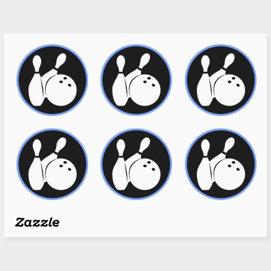 Cooler Bowling Runder Aufkleber (Blatt)