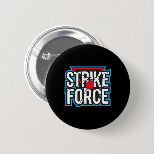 Cooler Bowling Strike Force Bowling Fan Bowling Te Button (Vorne & Hinten)