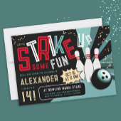 Cooler Bowling Wir schlagen das Red Black Sport Pa Einladung