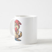 Cooler Boxbiber mit Handschuhen für einen Knockout Kaffeetasse (Vorderseite Links)