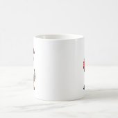 Cooler Boxbiber mit Handschuhen für einen Knockout Kaffeetasse (Mittel)