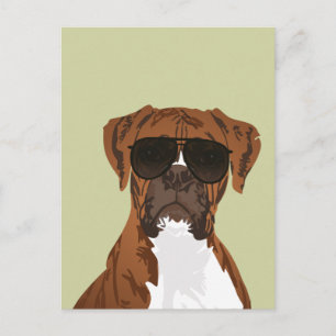 Cooler Boxer Hund für Hunde Liebhaber Postkarte