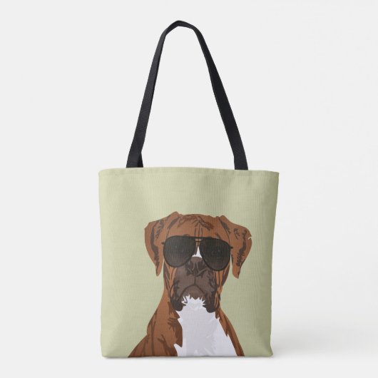 Cooler Boxer-Hund für Tasche (Rückseite)