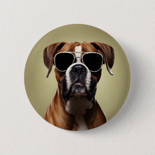 Cooler Boxerhund Button