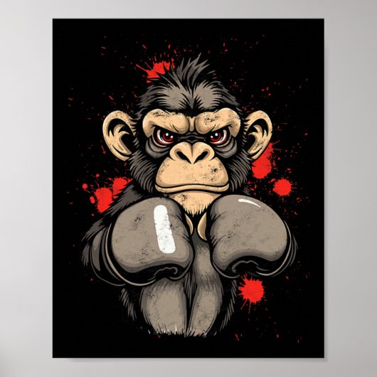 Cooler Boxmonkey - Kostüm Poster (Vorne)