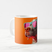 Cooler Bracco italiano-Hund mit Sonnenbrille Kaffeetasse (Vorderseite Links)
