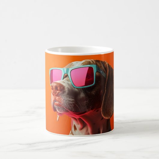 Cooler Bracco italiano-Hund mit Sonnenbrille Kaffeetasse (Mittel)
