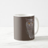 Cooler britischer Kurzkatze Torn Inside Funny Cat Kaffeetasse (VorderseiteRechts)
