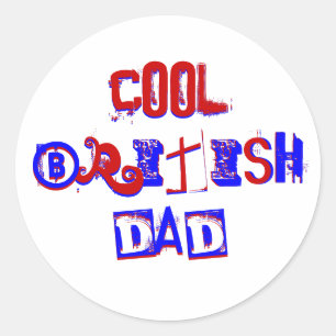 Cooler britischer Vater IV Runder Aufkleber