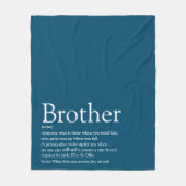 Cooler Brother Definition Zitat Moderner Blauer Sp Fleecedecke (Vorderseite)