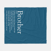Cooler Brother Definition Zitat Moderner Blauer Sp Fleecedecke (Vorderseite (Horizontal))