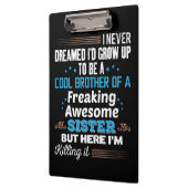 Cooler Bruder eines fantastischen Sisters Geschenk Klemmbrett (Links)