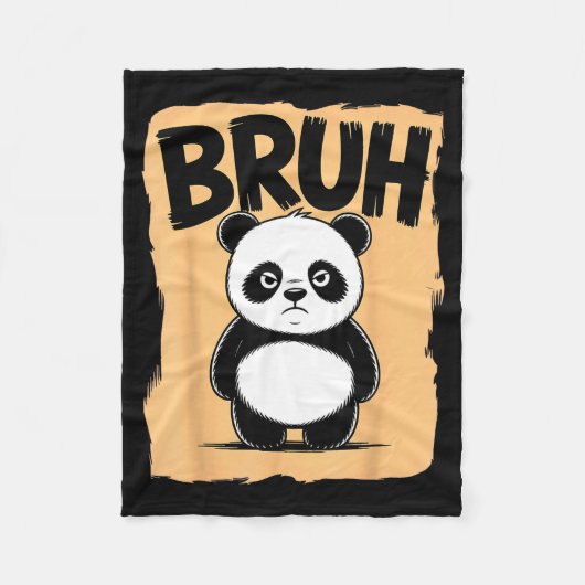 Cooler Bruh Panda Männer Frauen Kinder Jugendliche Fleecedecke (Vorderseite)