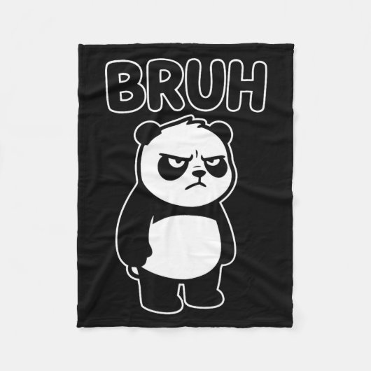 Cooler Bruh Panda Männer Frauen Kinder Jugendliche Fleecedecke (Vorderseite)