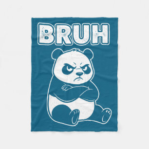 Cooler Bruh Panda Männer Frauen Kinder Teenager Lu Fleecedecke