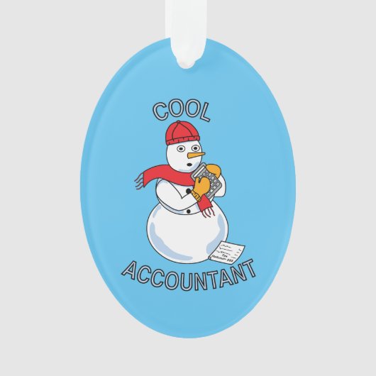 Cooler Buchhalter Snowman Keramik Ornament (Vorderseite)