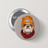 Cooler Bulldog Button (Vorne & Hinten)