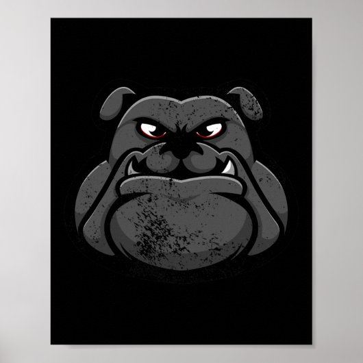 Cooler Bulldog Hund Lover - Geschenke Idee Poster (Vorne)
