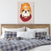 Cooler Bulldog Leinwanddruck (Insitu (Schlafzimmer))