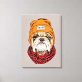 Cooler Bulldog Leinwanddruck (Vorderseite)