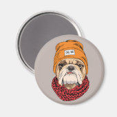 Cooler Bulldog Magnet (Vorderseite/Rückseite)