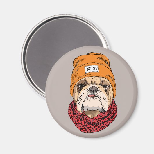 Cooler Bulldog Magnet (Vorderseite/Rückseite)