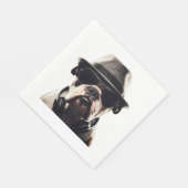 Cooler Bulldog Serviette (Ecke)