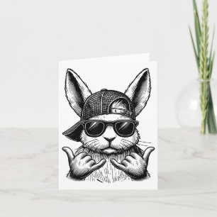Cooler Bunny Face Sungles Rabbit Ostertag Kinder J Karte