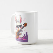 Cooler Bunny Rockstar Kaffeetasse (Vorderseite Links)