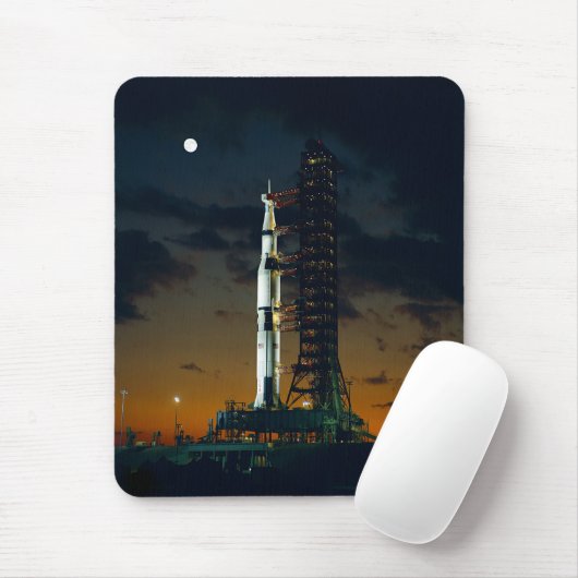Cooler bunter Apollo-Mond-Auftrag am Launchpad Mousepad (Mit Mouse)