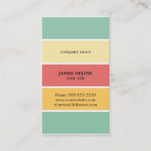 Cooler bunter gestreifter beruflicher Maler Visitenkarte (Vorderseite)