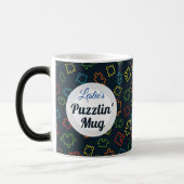 Cooler, bunter Jigsaw "(name) Puzzlin' Tasse", Verwandlungstasse (Links)