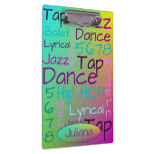 Cooler bunter Tanz personalisiert Klemmbrett (Rechts)