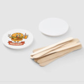 Cooler Burger Buddy mit Saft - Cartoon Charact Fächer (Non-assembled)