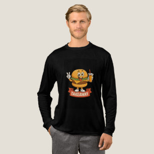 Cooler Burger Buddy mit Saft - Cartoon Charact Tri-Blend Shirt