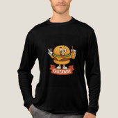 Cooler Burger Buddy mit Saft - Cartoon Charact Tri-Blend Shirt (Vorderseite)