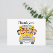 cooler Busfahrer gibt Stimmung Dankeskarte (Stehend Vorderseite)