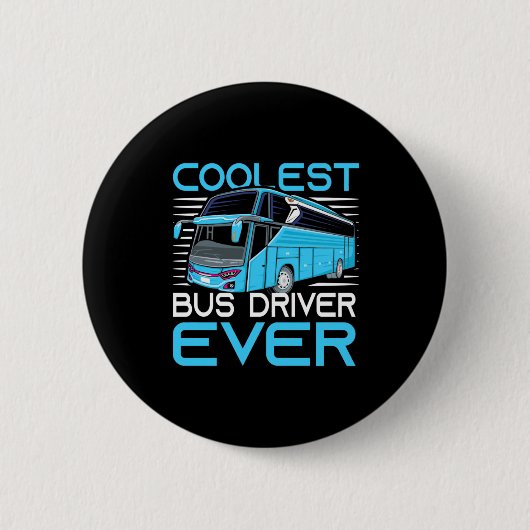 Cooler Busfahrer je Button (Vorderseite)