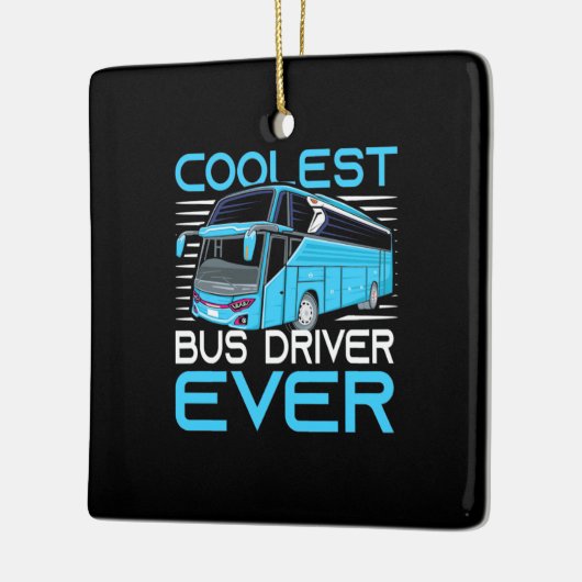 Cooler Busfahrer je Keramikornament (Links)