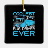 Cooler Busfahrer je Keramikornament (Vorderseite)
