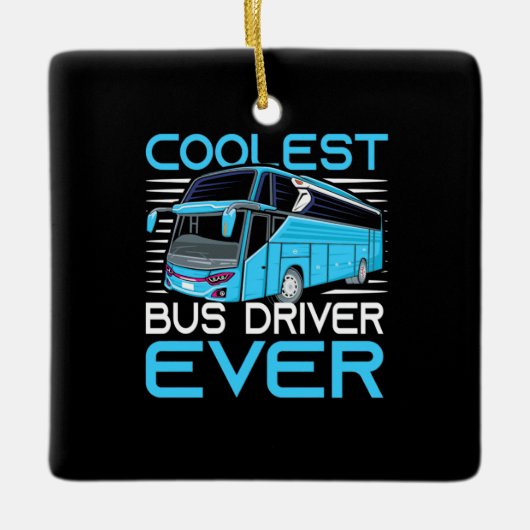 Cooler Busfahrer je Keramikornament (Vorderseite)