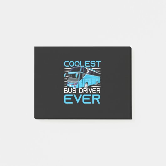 Cooler Busfahrer je Post-it Klebezettel (Vorderseite)