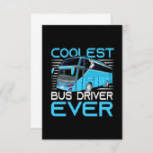 Cooler Busfahrer je RSVP Karte (Vorne/Hinten)