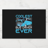 Cooler Busfahrer je Schaumweinetikett (Einzelnes Label)
