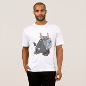 Cooler Business Bull im Anzug mit Sonnenbrille T-Shirt (Vorne ganz)