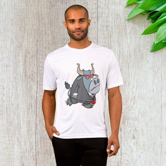 Cooler Business Bull im Anzug mit Sonnenbrille T-Shirt