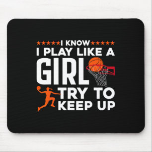 Cooler Bysketbyll für Girl Frauen Uni Bysketbyll Mousepad