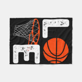 Cooler Bysketbyll für Männer Liebe Trainer Spieler Fleecedecke (Vorderseite (Horizontal))