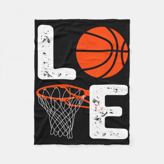 Cooler Bysketbyll für Männer Liebe Trainer Spieler Fleecedecke (Vorderseite)
