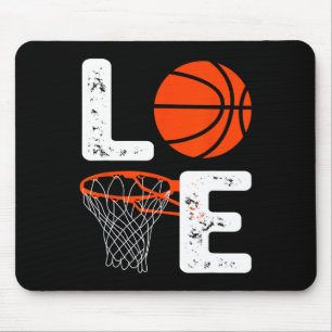 Cooler Bysketbyll für Männer Liebe Trainer Spieler Mousepad